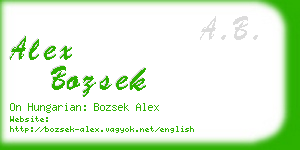 alex bozsek business card